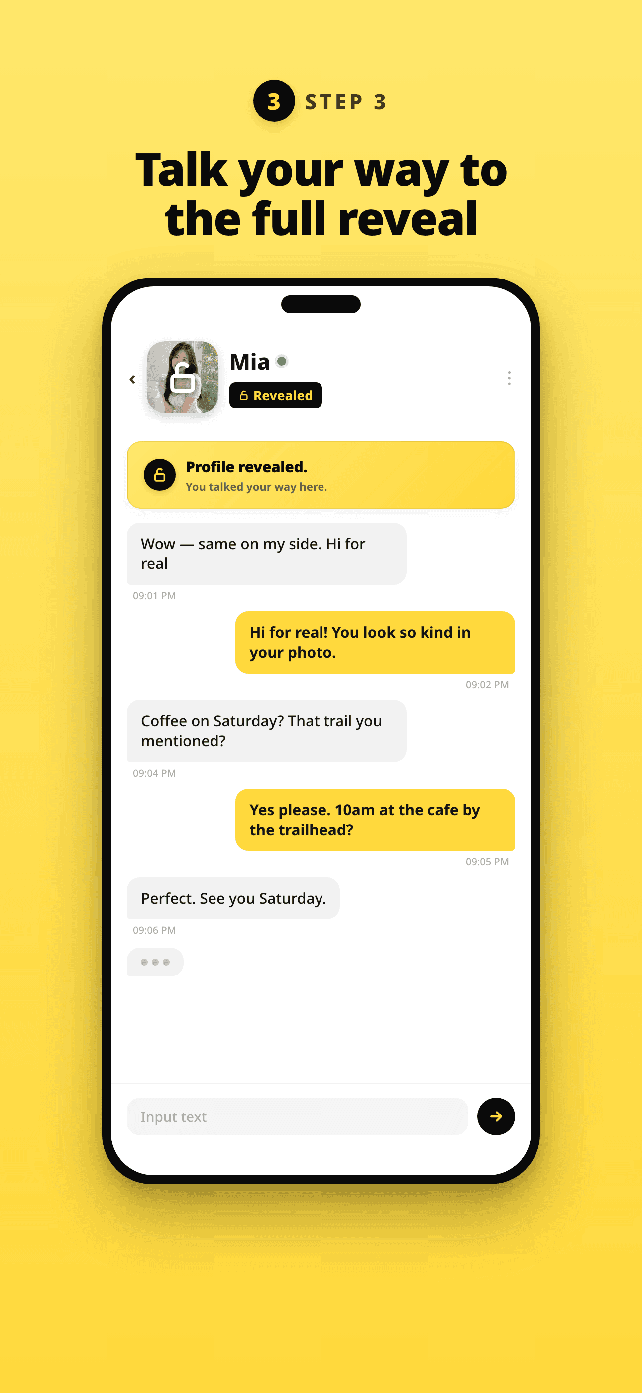 Blurry app — a fully revealed profile